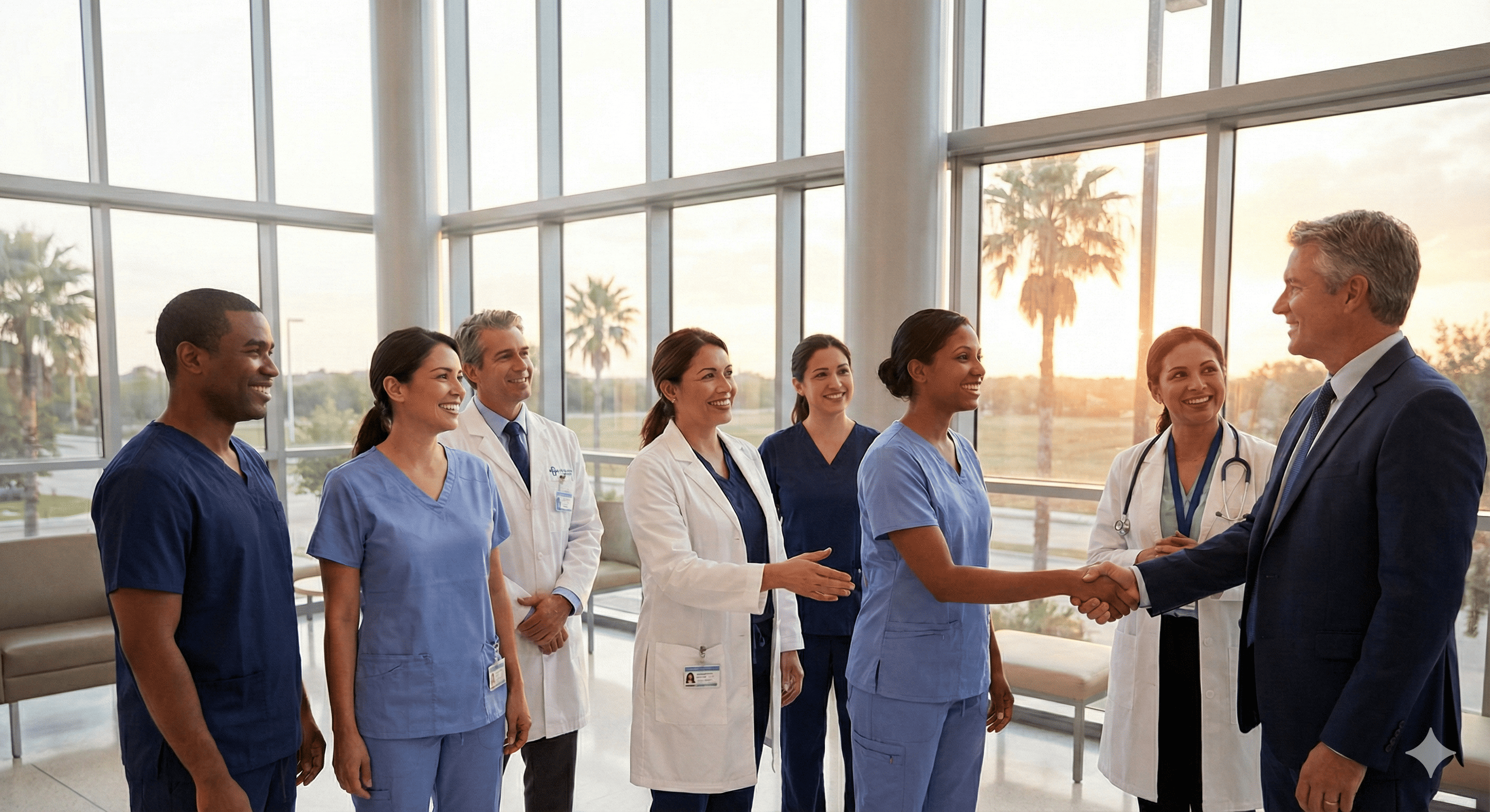 Healthcare staffing at work